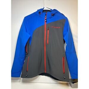 POLARIS SOFT SHELL WOMEN'S JACKET Medium Gray/Blue/ Red